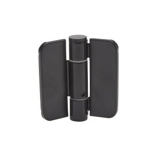 Black Matt SS ADJ SPRING HINGE WITH COVERS  